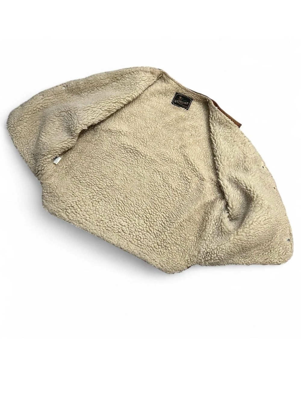 Vintage Westwind Sportswear Brown Corduroy Sherpa Vest 70s Western Rancher L XL - Picture 4 of 4